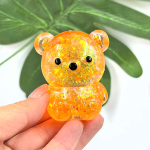 Ours en peluche TPE scintillant Aurora Gold, jouet sensoriel anti-stress à remontée lente pour filles, enfants et adultes - Product Image 5