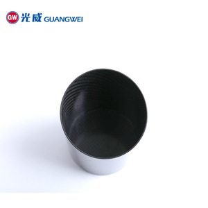 Porte-stylo en fibre de carbone Guangwei 79*79*121mm, rond, noir, organisateur de bureau - Product Image 2