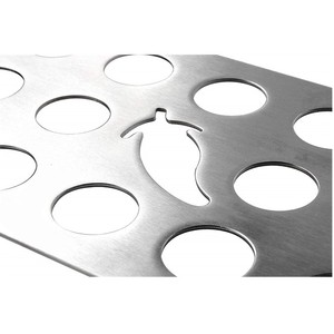 20-hole thép không gỉ jalapeno Nướng Giá ngoài trời kim loại hạt tiêu rang xay với than Túi chảo dính - Product Image 6