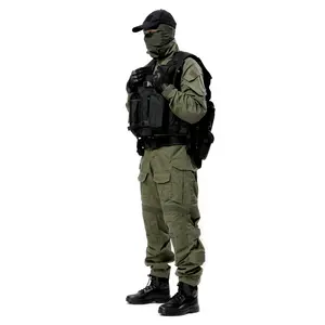 Chaleco de combate táctico negro transpirable y cómodo Chaleco táctico de seguridad de talla grande para hombres