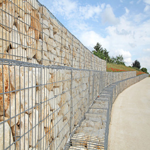 <span class=keywords><strong>Prix</strong></span> des murs en gabions en treillis soudé rempli de pierres, treillis galvanisé à chaud revêtu de PVC - Product Image 5