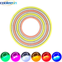 2 pièces éclairage annulaire Led, Cob 5W-10W, pour voiture, diamètre ampoule 100mm, lampe brillante, Orange, bleu, rouge, vert, blanc