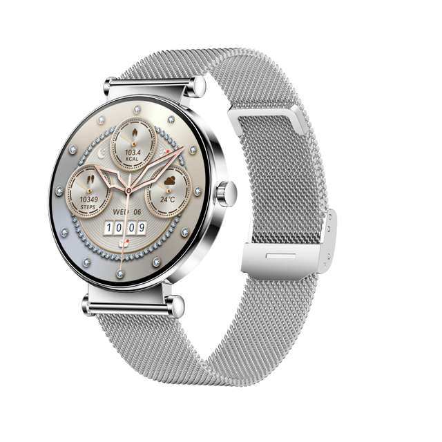 Y16 Bt Calls Digital Smart Watch for Women Stainless Steel Sports Fitness Watches Heart Rate Sleep Tracker Smartwatch