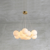 Lustre nordique en albâtre, moderne et simple, pour chambre à coucher, salon, salle à manger, villa, luminaire suspendu décoratif en marbre