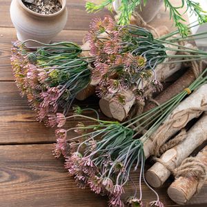CallaFloral Ramo de Trébol Artificial de Nueve Ramas, Color Morado, Plástico, Decoración para Bodas, Decoración para el Hogar - Product Image 1