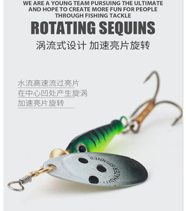 Esche artificiali spinner in metallo a 4 colori, da lancio lungo, 11g 15g 18g, per Walleye, Trota, Salmone, Spigola, con ami - Product Image 3
