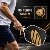 Raquette de pickleball Boom Labs 16 mm en fibre de carbone T700, noyau en mousse intégrale, bordure en EVA, OEM, vente en gros personnalisée