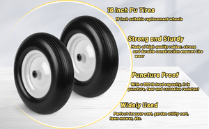 Pneus de <span class=keywords><strong>brouette</strong></span> 4.80/4.00-<span class=keywords><strong>8</strong></span> Roues pleines universelles avec roulements <span class=keywords><strong>5</strong></span>/<span class=keywords><strong>8</strong></span>\" et <span class=keywords><strong>3</strong></span>/4\" pour brouettes/chariots à main/remorques de jardin/chariots - Product Image 5
