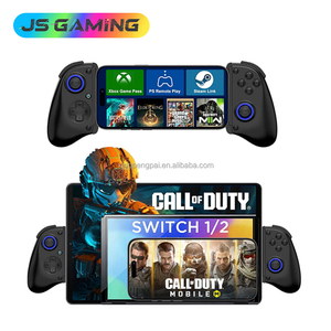 JSGAMING RGB Light D11 Stretching Wireless Game Controller for SWITCH/Android/ IOS/PS4/XBOX Turbo/6-axis Gyro/Vibration