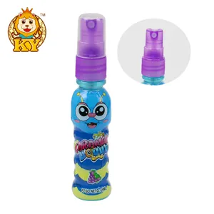 China Wholesale OEM Cartoon Caterpillar Fruity Jam Spray Sour Liquid Candy Sweets