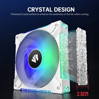 Asiahorse ARGB 5V Motherboard Sync/Analog PWM Controller 20 LED Addressable 120Mm Case Fan