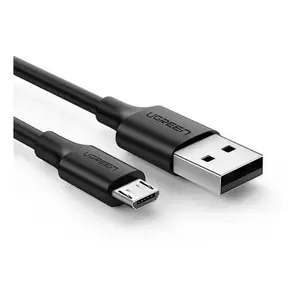 Cable de Datos Ugreen Micro USB a USB 2.0 de 1M, Carga Rápida para Dispositivos Android, Cable Flexible de PVC Negro con Conductor de Cobre Puro - Product Image 1