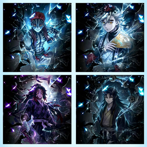โปสเตอร์อนิเมะดาบพิฆาตอสูร A4 อะคริลิคพร้อมกรอบแม่เหล็ก คิเมทสึ โนะ ไยบะ ของตกแต่งผนัง กล่องสุ่ม ขายส่งจำนวนมาก - Product Image 4