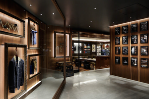 Ropa al por menor Nueva moda Sastrería Diseño de interiores Boutique Hombre Tienda Diseño Exhibición Hombres Ropa Bastidores Sastrería Nombre - Product Image 2