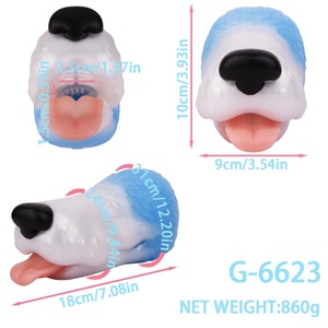 G6623 Dog Head <b>Masturbation</b> Cup for Man Oral Sex Realistic Animal Vagina Channel Pocket Pussy Male Penis Stimulation Sex Dolls - Product Image 6