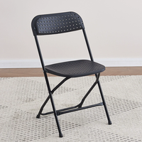 Chaise pliante en plastique ZDY-104, chaise pliante de loisirs pour la maison, design moderne et simple, empilable, couleur blanche