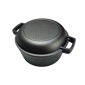 Juego <span class=keywords><strong>de</strong></span> Sartén y Olla Doble <span class=keywords><strong>de</strong></span> <span class=keywords><strong>Hierro</strong></span> <span class=keywords><strong>Fundido</strong></span> <span class=keywords><strong>de</strong></span> Alta Calidad, Precurado, con Asas <span class=keywords><strong>de</strong></span> Bucle - Product Image 6