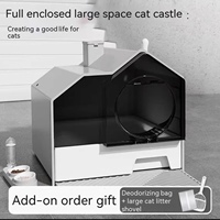 Bac à litière pour chat entièrement fermé, écologique, anti-éclaboussures, anti-odeurs, design tiroir, anti-fuite, facile à nettoyer, capacité de 100 L pour