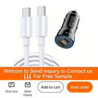 Chargeur de voiture universel 18w 38w 40w 60w Super Quick Charge, chargeur de voiture USB-C double port, charge rapide type C