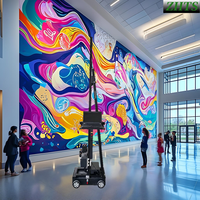 Impresora de inyección de tinta automática 3D para paredes de hormigón, nueva condición, tinta pigmentada de 1 año para vidrio, mural directo a la pared, flex.