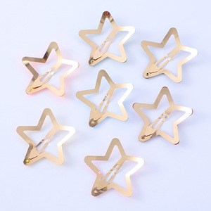 Barrette à cheveux étoile à cinq branches 12 cm en résine plastique, clip BB pour enfant, usage quotidien - Product Image 4