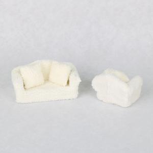 Lindo Sofá de Peluche de Simulación para Casa de Muñecas con Almohada, Mueble en Miniatura, Juguete de Casa de Juegos, Decoración DIY, Regalo para Niños - Product Image 5