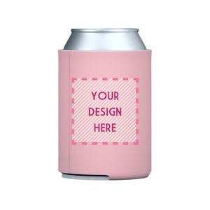 Porta Latas de Neopreno, Enfriador de Latas Plegable, Personalizable con Logotipo, Color Sólido, Aislado - Product Image 1