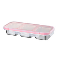 304 roestvrijstalen geïsoleerde lunchbox, voedselcontainer met compartimenten, geschikt voor vriezer en magnetron, opbergdoos voor fruit en groenten