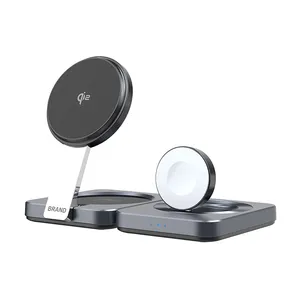 Hot Selling Quality 3 In 1 1 3 3in In1 3in1 Foldable Qi2 Magnetic Wireless Charger For Apple