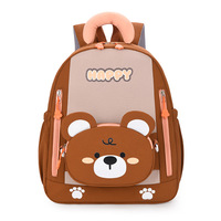 Sac à dos de maternelle à motif d'ours, sac à bandoulière double pour enfants de 3 à 6 ans