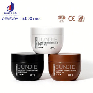 Eco-Friendly Amber 8oz 400g <strong>Luxury</strong> <strong>Cosmetic</strong> <strong>Jars</strong> Empty PE UV Printed Plastic <strong>Cosmetic</strong> Body Butter Hair Conditioner Packaging - Product Image 1