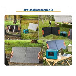 200W 18V điện xách tay Trọng lượng nhẹ imbricated có thể gập lại tấm pin mặt trời cho cắm trại ngoài trời phí sử dụng - Product Image 5