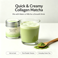 Bohong OEM Marque Privée Thé Vert de Qualité Cérémoniale Saveur Collagène Poudre de Matcha Boîte de Matcha 30g 3A-6A Matcha