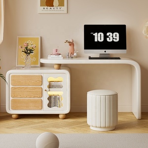 Salle de bain style crème <span class=keywords><strong>pas</strong></span> <span class=keywords><strong>cher</strong></span> 3 tiroir <span class=keywords><strong>en</strong></span> <span class=keywords><strong>pin</strong></span> armoire de rangement <span class=keywords><strong>en</strong></span> bois <span class=keywords><strong>massif</strong></span> maquillage vanité <span class=keywords><strong>commode</strong></span> moderne avec miroir et lumières led - Product Image 5