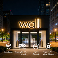 Enseigne lumineuse extérieure personnalisée en usine, lettres en relief LED, enseigne applicable à la décoration murale des entreprises