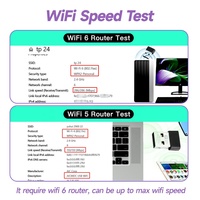 Adaptateur Wifi USB 2.0 Mini USB Wi-Fi 6 802.11ax 300 Mbps Dongle Wifi AX300 Carte Réseau Sans Fil
