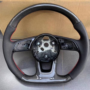 Volante personalizado de fibra de carbono, montaje de cuero, accesorios interiores para automóviles para <span class=keywords><strong>Audi</strong></span> A4 A5 A6 A7 A8 Q5 Q7 R8 - Product Image 3