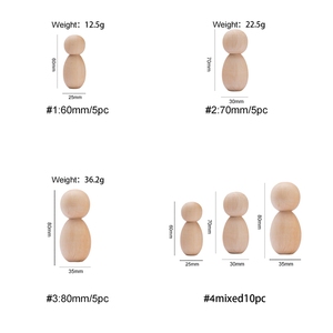 Couleur du Bois d'origine Hommes <span class=keywords><strong>Et</strong></span> Femmes Enfants Peinture Graffiti Peint <span class=keywords><strong>Et</strong></span> Marionnette Poupées - Product Image 6