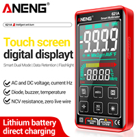 ANENG 621A Testeur multifonction à commande tactile, 6000 comptes, gamme automatique, détecteur de fil sous tension NCV rechargeable, outil de réparation électrique AC/DC