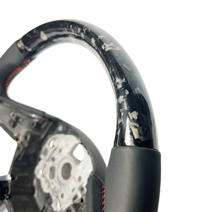 Para <span class=keywords><strong>Audi</strong></span> New Q Series Q2 Q3 Q5 Q7 Q8 A6 Versión deportiva Alcantara Volante de fibra de carbono forjado de cuero Modificación personalizada - Product Image 4