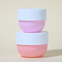Bocaux en plastique PP blancs et roses en forme de bol de 100g, 200g, 300g pour beurre corporel et gommage cosmétique avec logo personnalisé