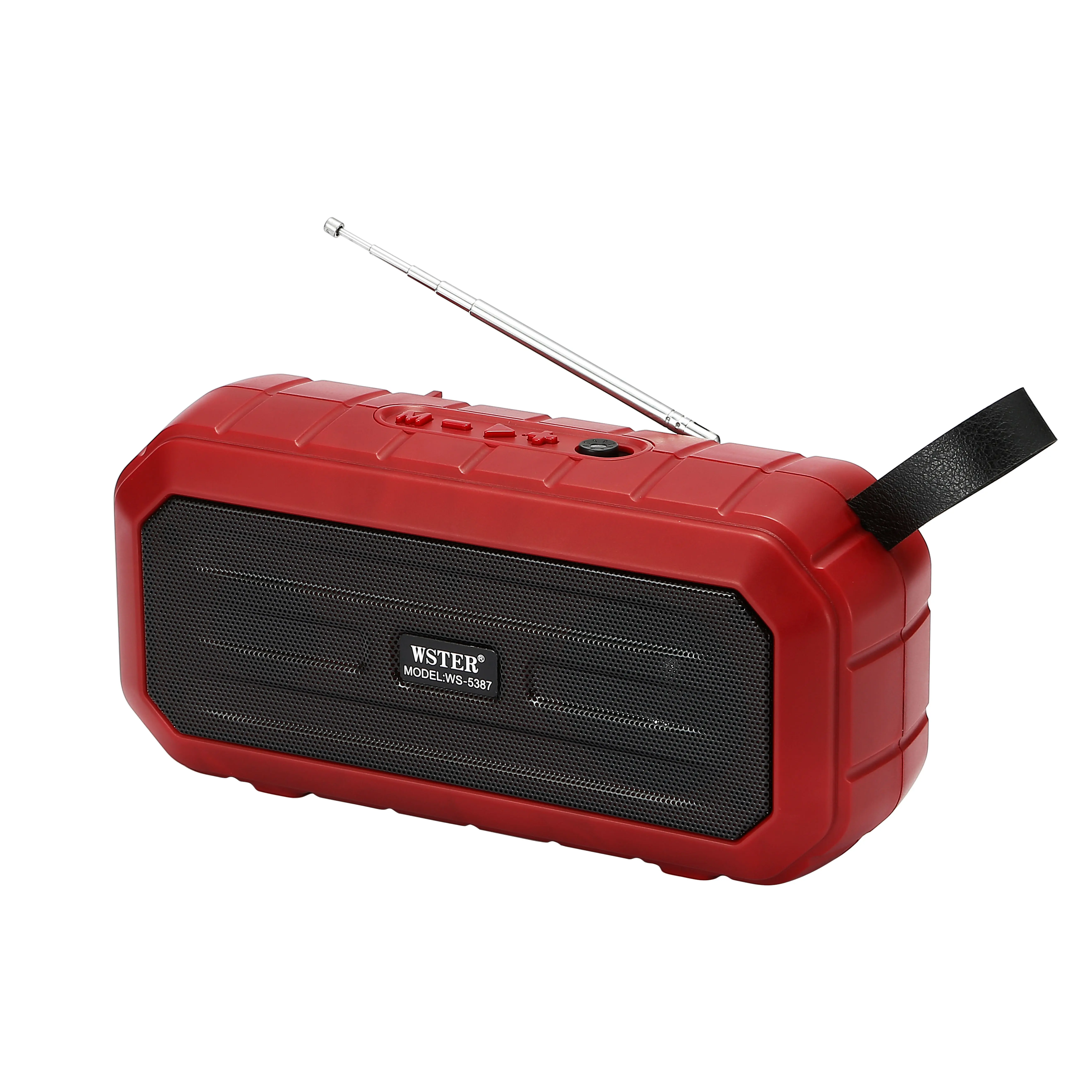 WS-5387 Portable Outdoor Solar Energy FM Radio BT Speaker With Flashlight