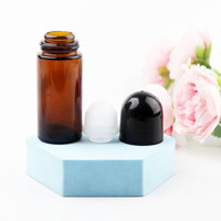 50ML Corps Déodorant Emballage Ambre Bouteilles En Verre Roller Ball Parfum Soins De La Peau Emballage Bouteille En Verre avec Roll on Ball