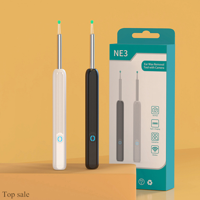 Smart Ear Wax Cleaner Remover with Otoscope Camera Wifi Wireless Light Endoscope Electric Ear Wax Removal Cleaning Tool