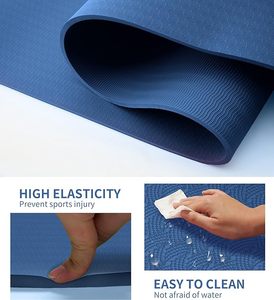 Tapete de Yoga y Fitness de Espuma TPE de Doble Capa de 6 mm de Grosor, Ecológico, Ligero y Antideslizante para Ejercicio - Product Image 5