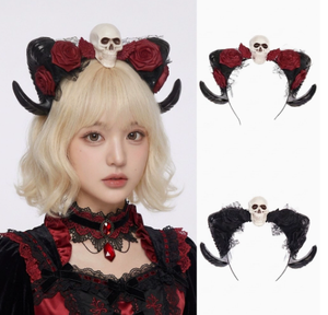 Diadema de Flores de Malla para Mujer, Estilo Horror de Halloween, para Fiestas y Bailes, de Gran Venta - Product Image 1
