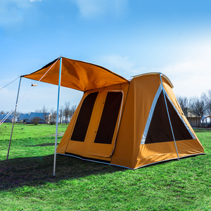 Tente de camping familiale extra large en coton pour l'extérieur, tente de camping de luxe imperméable pour 5 à 8 personnes, verte, disponible en quatre saisons - Product Image 1