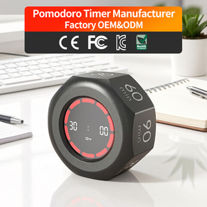 Minuteries Pomodoro numériques 1, 3, 5, 15, 30, 60, 90 minutes, cube d'apprentissage visuel pour enfants, minuteur de cuisine à capteur de gravité à retournement visuel - Product Image 2