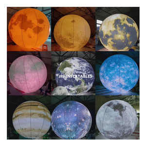<span class=keywords><strong>Ballon</strong></span> gonflable de forme de lune de planètes des prix bon marché pour la publicité, ballons gonflables de globe avec la LED - Product Image 2