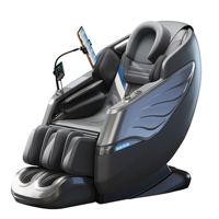 Silla de masaje Shiatsu de gravedad cero para oficina en casa C90, sillón plegable de relajación de pies con espalda cálida 4D con cuero PU para el trabajo en casa
